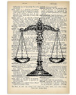 Vintage Symbol Of Law Custom Design Vertical Poster