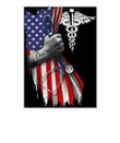 Cna Veterinary Symbol America Flag Special Custom Design Peel & Stick Poster
