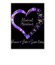 Medical Assistant Peace Love Save Special Custom Design Personalized Job Gift Peel & Stick Poster