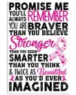 You Are Braver Than You Believe Breast Cancer Awareness Special Custom Design Vertical Poster