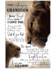 Never Forget How Much I Love You Quote Gift For Grandson Vertical Poster