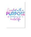 Created With A Purpose Cotalife Unique Custom Design Meaningful Gift Peel & Stick Poster
