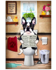 Boston Terrier Was Sitting On Toilet Gift For Boston Terrier Lovers Vertical Poster