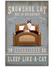 Sleep Like A Cat Snowshoe Cat Gifts For Cat Lovers Vertical Poster