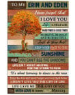 Colorful Messages For Erin And Eden From Mammy With Love And Kisses Vertical Poster