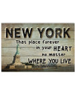 New York That Place Forever In Your Heart No Matter You Live Horizontal Poster