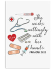 Nurse Works Willingly With Her Hands Trending Gift For Nurse' Vertical Poster