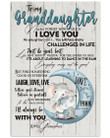 Never Forget That I Love You Lovely Message From Grandma Gifts For Granddaughters Vertical Poster