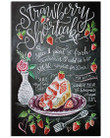 Baking Strawberry Short Cake Poster Trending Gift For Baker Vertical Poster