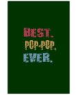 Best Pop-pop Ever Colorful Abstract Words Personalized Name Gifts Vertical Poster