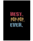 Best Pop-pop Ever Colorful Abstract Words Personalized Name Gifts Vertical Poster
