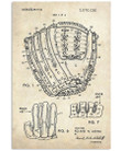 Baseball Gloves Details Design Gifts For Baseball Lovers Vertical Poster