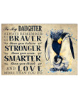 Always Remember You Are Braver Lovely Message Gifts For My Daughter Horizontal Poster