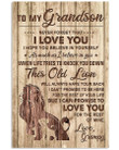 Lions Love Message Of Grampy To Grandson Trending Vertical Poster