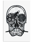 Mountain Biking Skull Custom Design For Sport Lovers Vertical Poster