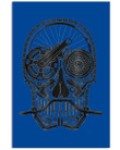Mountain Biking Skull Custom Design For Sport Lovers Vertical Poster