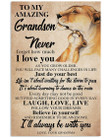 I'll Always Be With You Quote Gift For Grandson Vertical Poster