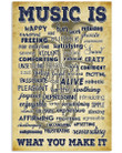 Music Is What You Make It Trending For Tuba Instrument Lovers Vertical Poster