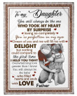 Perfection In My Eyes Father To Daughter Sherpa Fleece Blanket