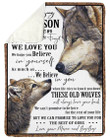 Meme And Bopbop Gift For Grandson Never Forget How Much We Love You Sherpa Fleece Blanket Sherpa Blanket