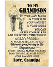 Never Forget Your Way Back Home Gift For Grandson From Grandpa Vertical Poster
