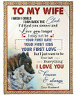 Love You Longer Yin Yang Wolf Husband Gift For Wife Sherpa Fleece Blanket