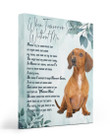 An Angel Came Called My Name Matte Canvas Red Dachshund Matte Canvas