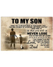 You Will Never Lose Dad Gift For Son Horizontal Poster