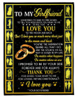 I Promise To Be By Your Side Blanket Gift For Girlfriend Sherpa Fleece Blanket
