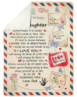 I Love You Letter Dad To Daughter Sherpa Fleece Blanket Sherpa Blanket