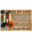 Horse To My Love I Love You The Most Poster Horizontal Poster