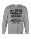 A Lucky Daughter Of A December Freaking Awesome Daddy Birthday Gift Sweatshirt