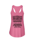 A Lucky Daughter Of A December Freaking Awesome Daddy Birthday Gift Ladies Flowy Tank