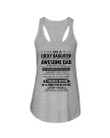 A Lucky Daughter Of A December Freaking Awesome Daddy Birthday Gift Ladies Flowy Tank