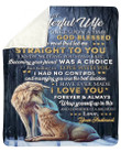 God Blessed The Broken Road Wolf Husband Gift For Wife Sherpa Blanket