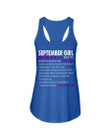 Vintage Funny September Girls Facts Very Friendly But Dangerous Ladies Flowy Tank