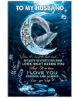 Wife Gift For Husband I Love You To The Moon And Back Vertical Poster