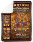 How Much You Mean To Me Deer Butterflies Husband Gift For Wife Sherpa Blanket