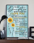 Life Is Filled With Hard Times And Good Times Sunflower Mama Gift For Daughter Vertical Poster