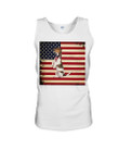 With Us Flag Gift For Russell Terrier Lovers Unisex Tank Top