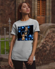 Twinkling Blue Heart Gift For Yorkshire Terrie Lovers Guys Tee