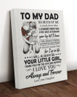 I'll Never Outgrow A Place In Your Heart Daughter Gift For Papa Matte Canvas