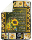 Loving You And Breathing Sunflower Dragonflies Grandma Gift For Granddaughter Sherpa Blanket