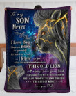 Dad Gift For Son Lion And Storm I Love You So Much Sherpa Blanket