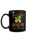 Grandpa Gift For Grandchild Dinosaur Cartoon If I Get In Trouble Mug