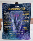 Blue Mandala Elephant Gift For Granddaughter Hope Love Light Sherpa Fleece Blanket Sherpa Blanket