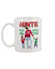 Auntie Is Important To Niece And Nephew Polka Dot Design Gift For Family Mug