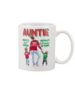 Auntie Is Important To Niece And Nephew Polka Dot Design Gift For Family Mug