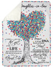 Heart Tree The Bond Between Us Sherpa Fleece Blanket Gift For Daughter In Law Sherpa Blanket