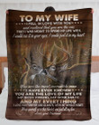The One I Want To Spend My Life With Deer Sherpa Fleece Blanket Gift For Wife Sherpa Blanket